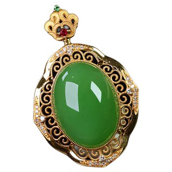 Original design jade gold inlaid jade necklace for my wife