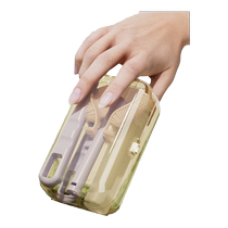 Portable bottle refreshing raw baby special cleaning cleaning silicone straw Nipple Brush Travel Suit Containing box