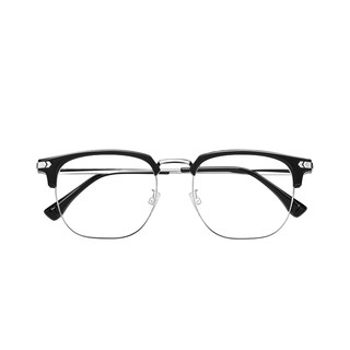 Ultralight pure titanium half-frame myopia glasses for men