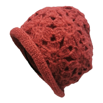 Hats Womens Autumn and Winter Woolen Hats Handmade Crocheted Pullover Hats Fashionable Flower Hats Comfortable Baotou Hats Knitted Hats