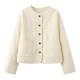 Women's painting style drawwind wool cotton jacket