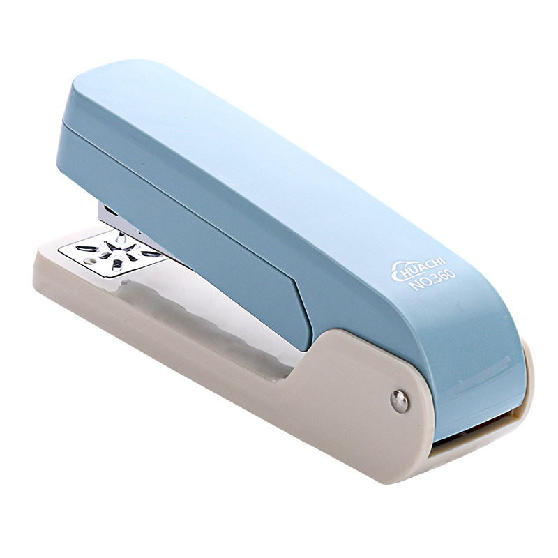 Rotatable stapler for students, can be used to order 25 pieces of office and business white-collar academic materials, 360-degree rotation, multi-functional, large, thick, not easy to jam, macaron color, press, labor-saving binding supplies