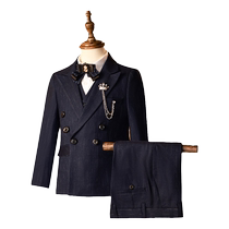 Childrens suit suit boy handsome British style dress host piano performance suit birthday small suit spring and summer