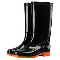 Spring and summer high-tube extra-large black men's rain boots long-tube water shoes non-slip fishing labor protection rain boots rice transplanting rubber shoes water boots