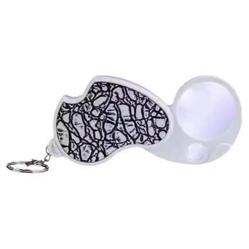 Folding magnifying glass for elderly reading with led light
