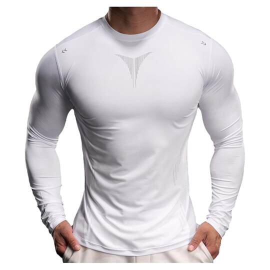 霸道肌肉运动健身服紧身衣长袖跑步训练打底上衣长袖T恤高弹