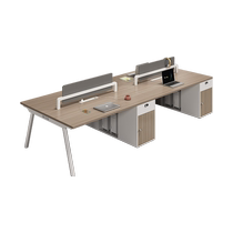 Desk staff desk staff desk and chair combination simple office financial staff table screen booth four seats