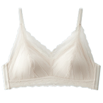 Hengyuanxiang underwear womens lace big breasts show small push-up seamless no rims sports vest style underwear bra