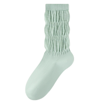 Socks womens mid-calf socks pile socks summer thin cotton socks dopamine stockings Japanese jk with small leather shoe socks