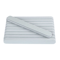 10 прямых пилочек из серой губки, двусторонние матовые 100/180