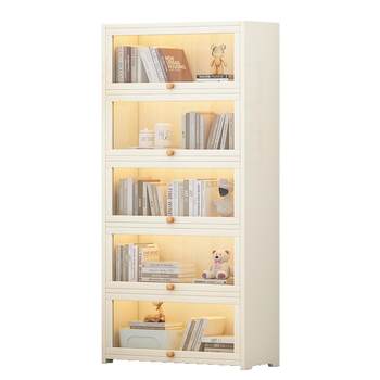 Cream-style imported pine bookcase bookcase display shelf