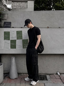 亨利领紧身短袖T恤男士夏季美式硬汉健身运动体恤简约薄款打底衫
