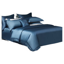 Mercury Home Textiles 140S double-strand long-staple cotton four-piece set 100% cotton antibacterial home double sheet quilt cover bedding