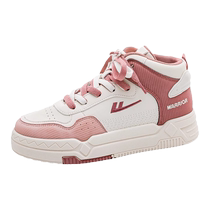 Pull back womens shoes high-top shoes for women 2024 new spring casual sports shoes thick-soled versatile small white sneakers for women