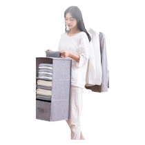 Underwear socks containing hanging bag wall hanging wardrobe suspended multilayer cloth art bag wrapping up bag cotton linen containing box