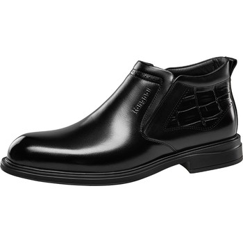 Kangnai men's shoes winter business formal boots warm boots