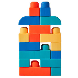 Soft silicone building blocks are safe and safe to bite