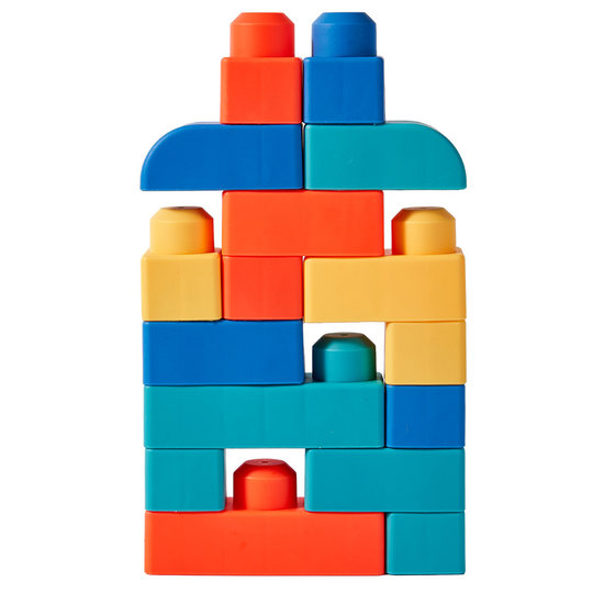 Soft silicone building blocks are safe and safe to bite