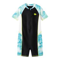 Balabala Boys One-piece Swimsuit Big Children's Sun Protection Swimming Suit Children's Professional Swimwear 2024 Summer Style New