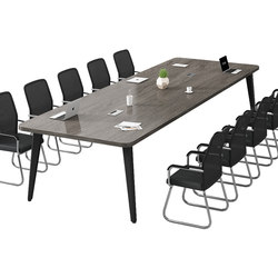 회의용 테이블 긴 테이블 간단한 현대적인 긴 테이블 회의 사무실 통합 테이블 테이블과 의자 조합 작은 협상 작업대