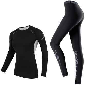 Quick-drying women's ski thermal underwear plus velvet to absorb sweat