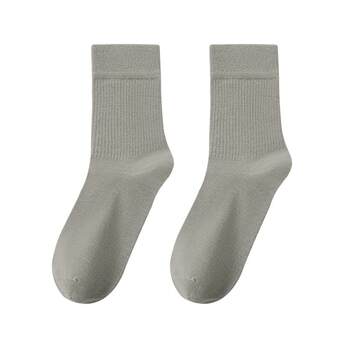 ມີຖົງຕີນຕົ້ນໄມ້ຜູ້ຊາຍ antibacterial mid-calf socks summer sports ຝ້າຍບໍລິສຸດ, ດູດເຫື່ອແລະດັບກິ່ນ ສີດໍາ ຫຼັກຊັບຂອງແທ້ 100%