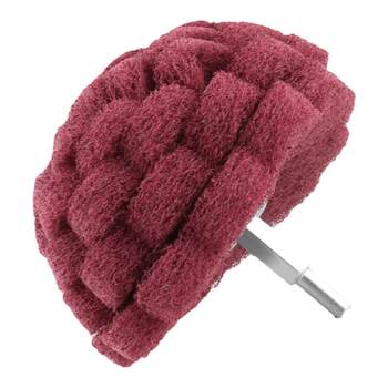 Mushroom type scouring pad rust removal and grinding tool