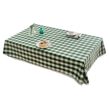 Classic nordic green orange plaid cloth dining tablecloth Classic nordic green orange plaid cloth dining tablecloth