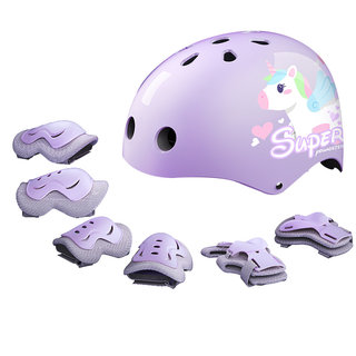 Children's roller skating protective gear riding helmet set balance car bicycle skateboard skating knee pads professional protective equipment