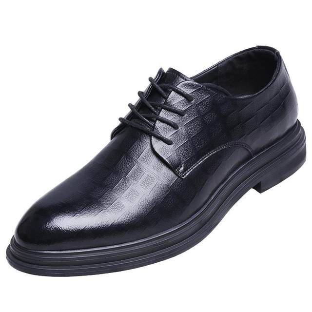 Business formal British groom's height increasing leather shoes