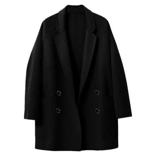 Short high-end winter suit collar double-sided cashmere coat