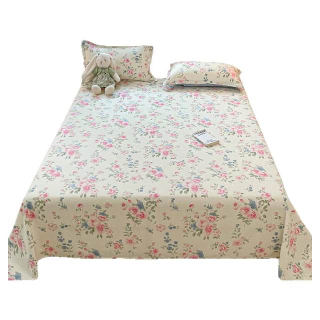100% long lint cotton bed sheet