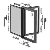 HOPOessential door and window hardware accessories window screen integrated casement window hardware hidden hinge