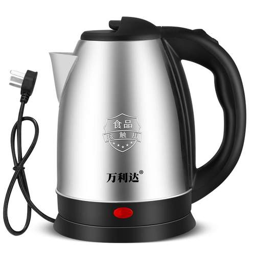 万利达电热水壶电水壶2L3L不锈钢一体保温自动断电开水壶家用学生