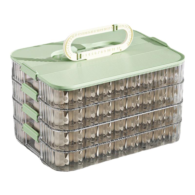 Multi-layer frozen dumplings chaos storage box extra large