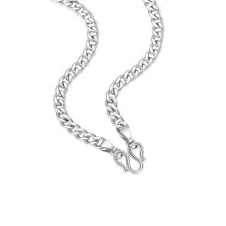 Chow Tai Sang s925 sterling silver Cuban silver necklace for men