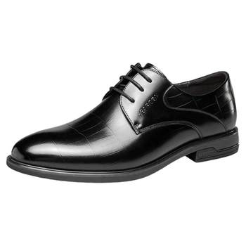 Men's leather shoes yierkan business men's spring and autumn shoes