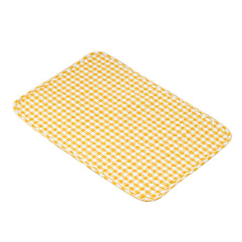 Hualuoyu pure cotton water-absorbent anti-slip simple wind floor mat
