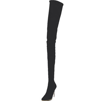 Long boots for women, over-the-knee boots, pointed toe, sexy stiletto heels, slim and long elastic boots, european and american tall slim boots, high-heeled boots
