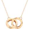 Xie Ruilin 18K gold double ring rose gold necklace