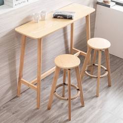 맞춤형 단단한 나무 바 테이블 현대 홈 파티션 바 테이블 북유럽 간단한 작은 아파트 긴 바 테이블과 의자