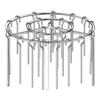 Air fryer 24 skewers barbecue rack food grade stainless steel vertical skewers barbecue rack universal grill skewers grill oven