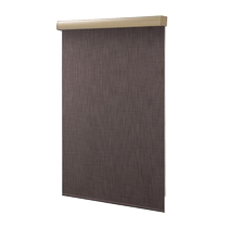 Linen full blackout roller blind curtain roll-pull study bedroom sun protection and heat insulation without punching installation blackout sunshade