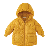 David Bella girls white duck down jacket childrens winter coat baby girl big children three-proof warm childrens clothing