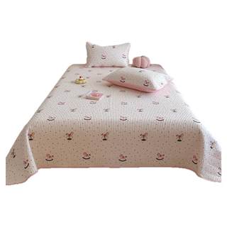 春季新款全棉夹棉床盖三件套纯棉绗缝床单榻榻米炕盖防滑床盖