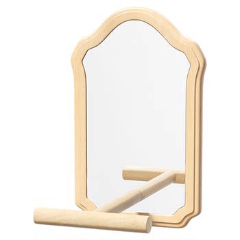 Parrot full-length mirror to relieve boredom and log standing pole