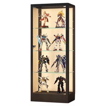 Figure display cabinet transparent glass display cabinet figure display rack steel storage cabinet household dustproof storage cabinet