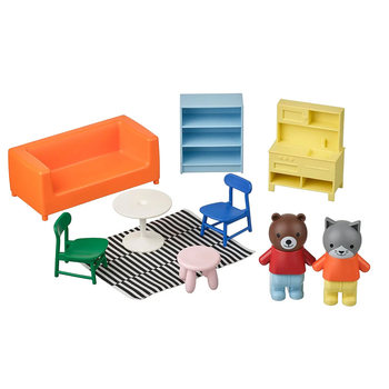 Ikea Husset Miniature Furniture Bedroom Room Living Room Simulation Toy Pretend Play Decoration Microscale