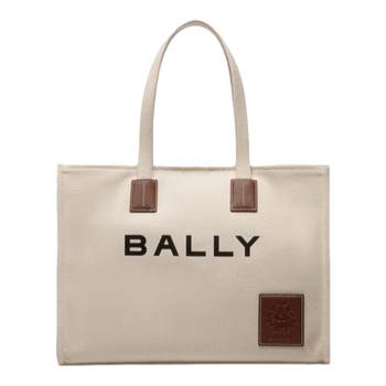 Bally bally akelei beige fabric women's tote bag 6307809