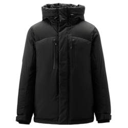 Giordano Jacket ຜູ້ຊາຍ 90% ສີຂີ້ເຖົ່າ Goose Down Hooded Down Jacket 01071699